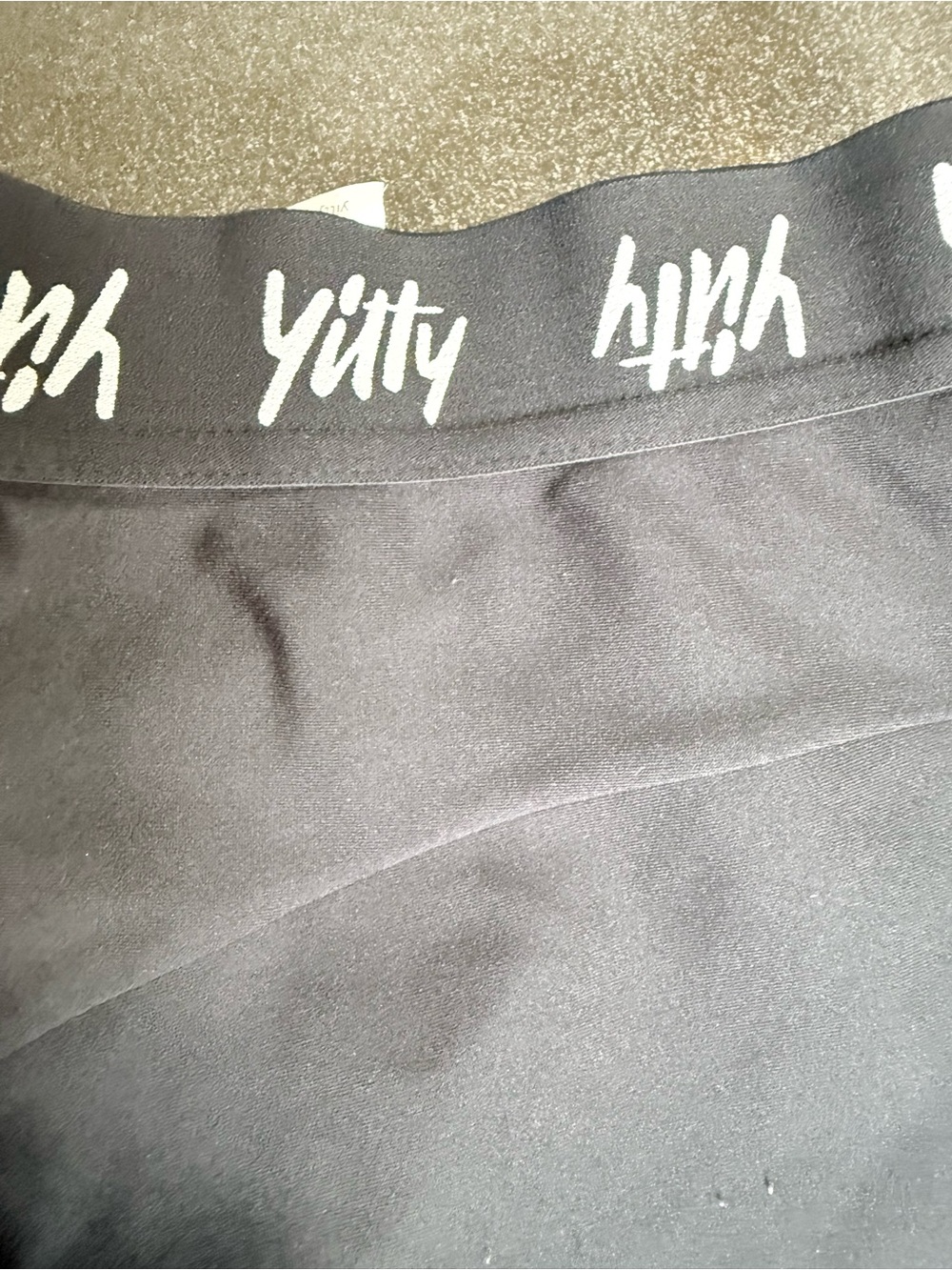 YITTY Black High-Waist Leggings with Logo Waistband - Picture 3 of 3